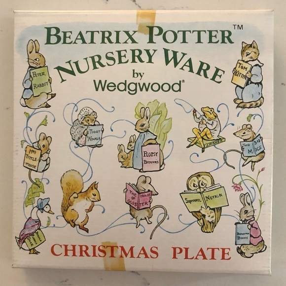 Wedgwood Beatrix Potter Christmas Plate 1983 Peter Rabbit In Box~England - Picture 3 of 5